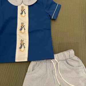 Blue Peter Rabbit Appliqué Toddler Set